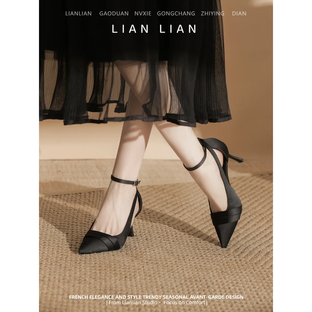 新款韩版春夏尖头高跟鞋中空凉鞋不累性感气质配裙子细跟百搭女鞋
