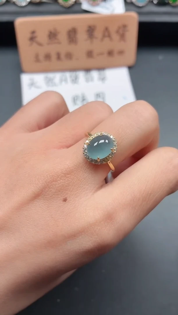 银S925镶嵌戒指翡翠11111