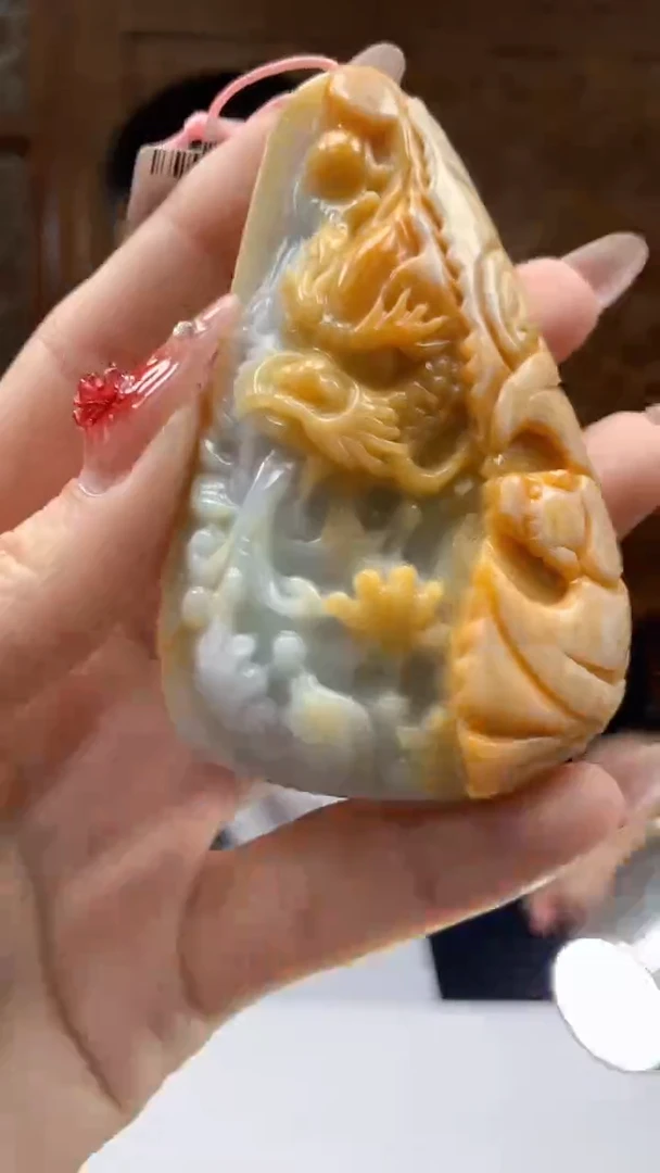 【闪购商品】定制翡翠未镶嵌1072y-毛货挂件38