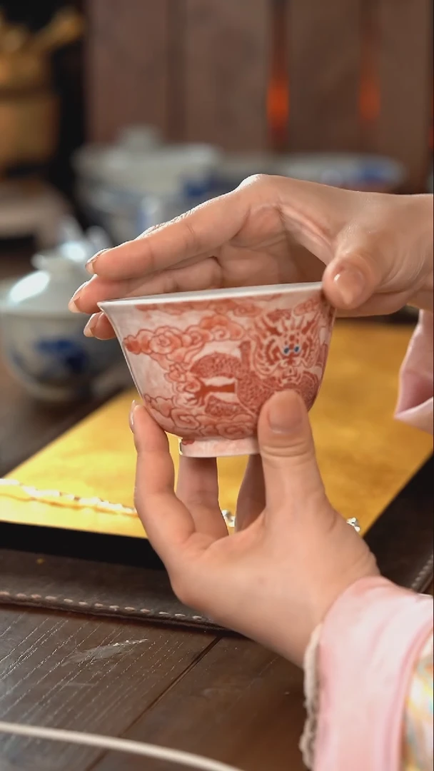 【闪购商品】正春堂·古法柴窑 拓片龙杯2