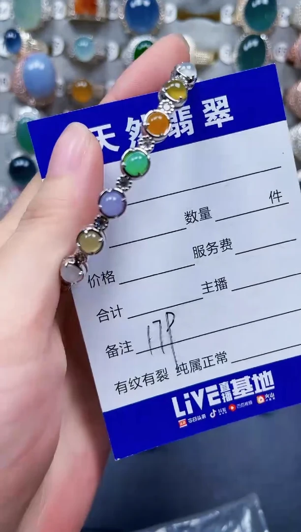 银S925镶嵌手镯翡翠179