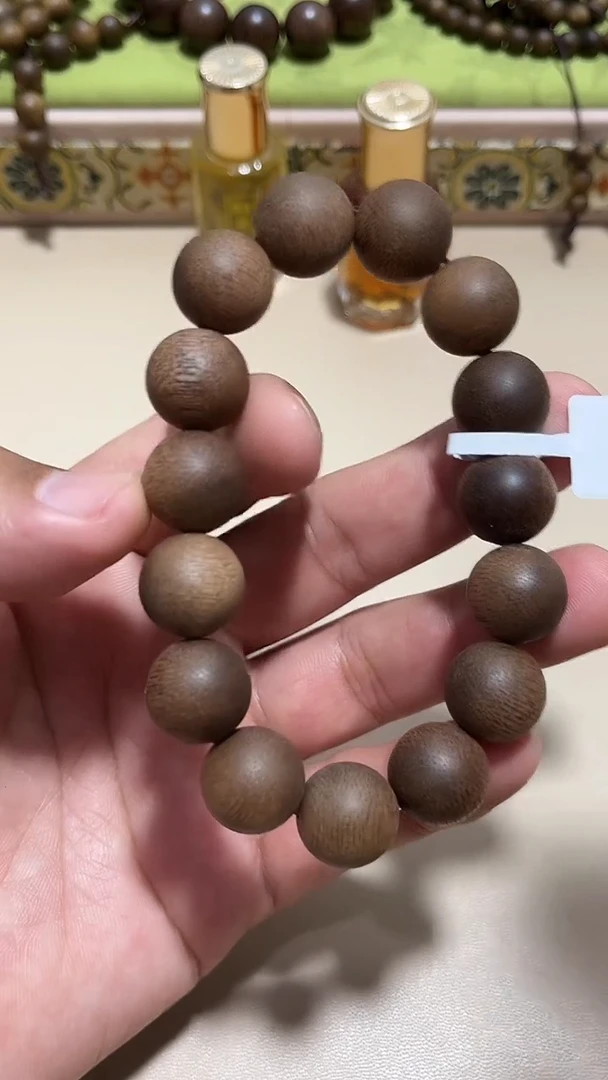 沉香手串越南芽庄白奇楠单圈卡14