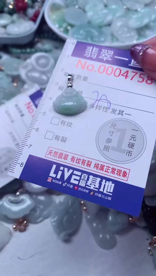 翡翠未镶嵌吊坠(不含链)4758