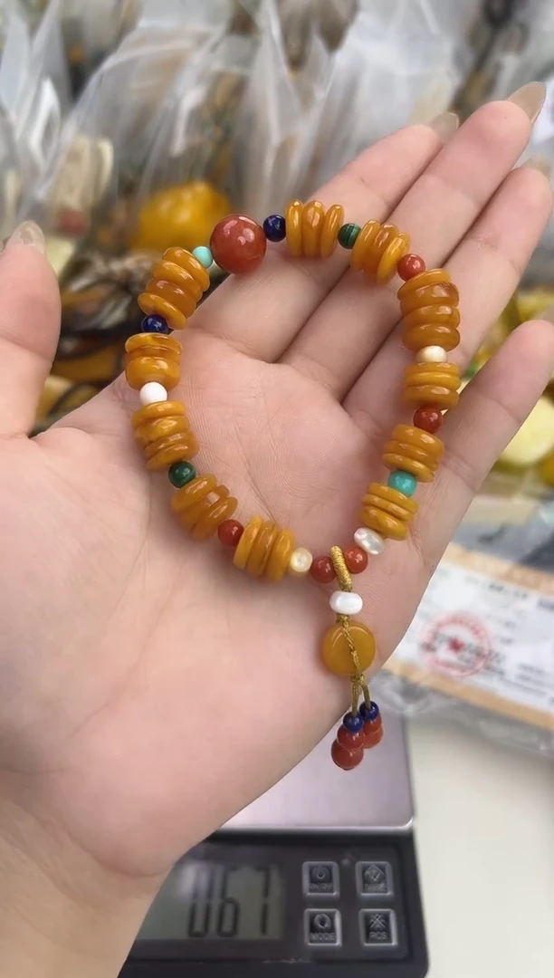 裸石琥珀未镶嵌天然琥珀蜜蜡手串