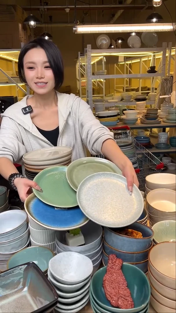 瓷26【瑕疵】外贸尾货窑变釉下彩