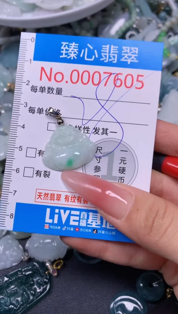 【闪购商品】翡翠颈饰未镶嵌含绳0007605