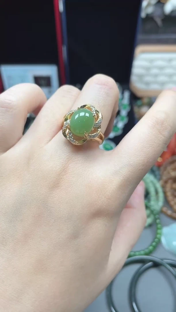 未镶嵌戒指和田玉（碧玉）多样性发货拍一发一