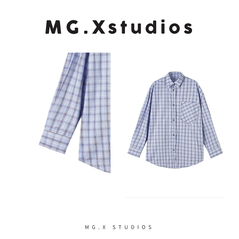 【乌木枫叶】MGX 时尚休闲经典款格子衬衫DPMO5E078