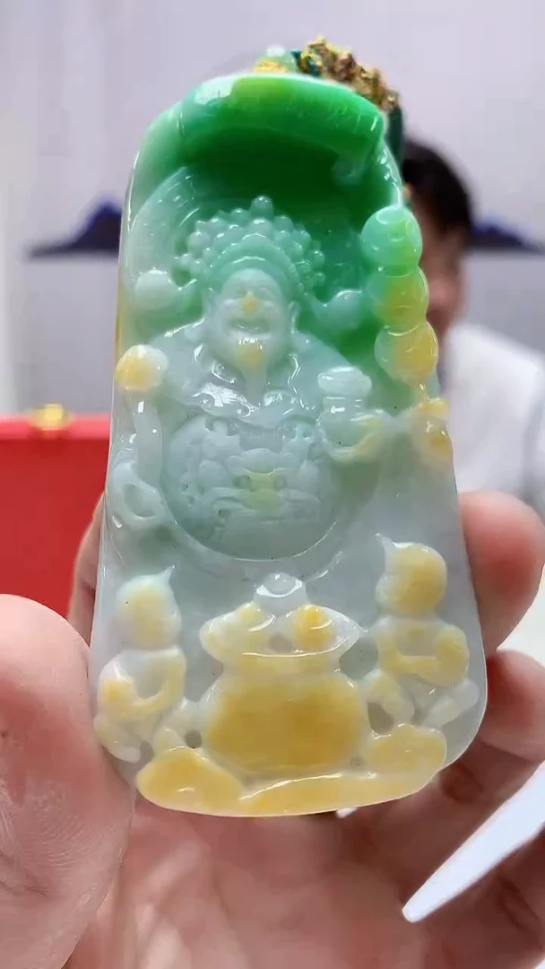 定制翡翠未镶嵌5060zm-毛货挂件110