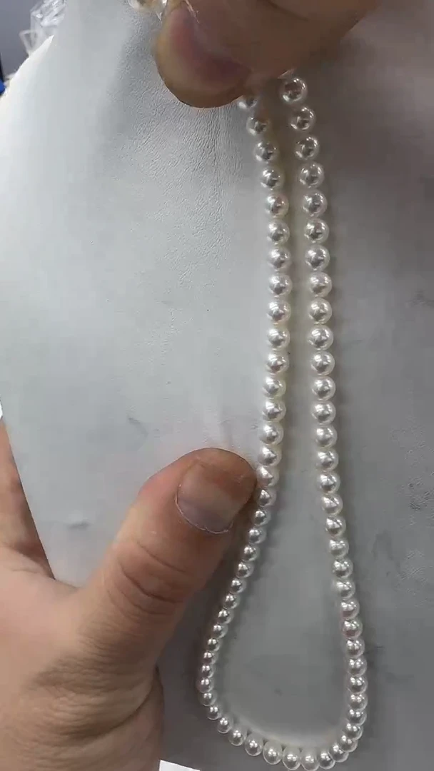 项链银S925镶嵌淡水珍珠5-6mm 高货款