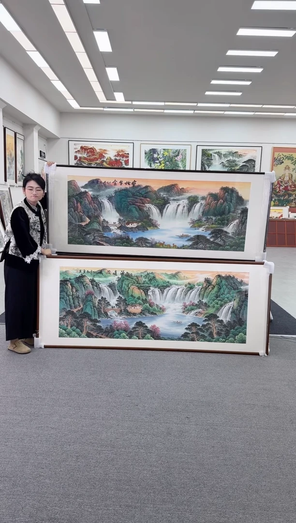 国画手绘  宝地生金（上）  219*88