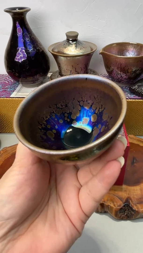 茶盏春申阁福利1只 璀璨华光束口盏