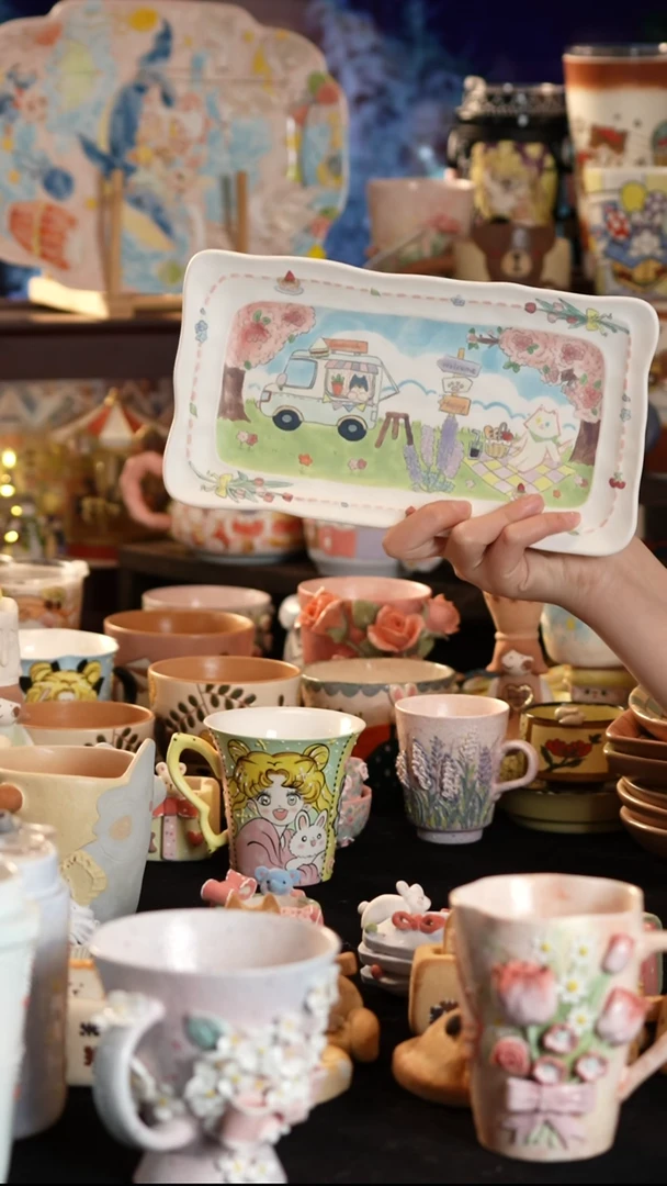 其他陶景德镇釉下彩手绘设计师款陶瓷