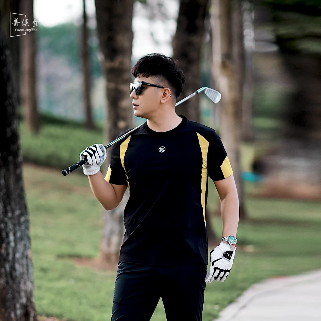 男士夏季2025新款三防轻奢潮流运动户外休闲防晒透气速干短袖T恤