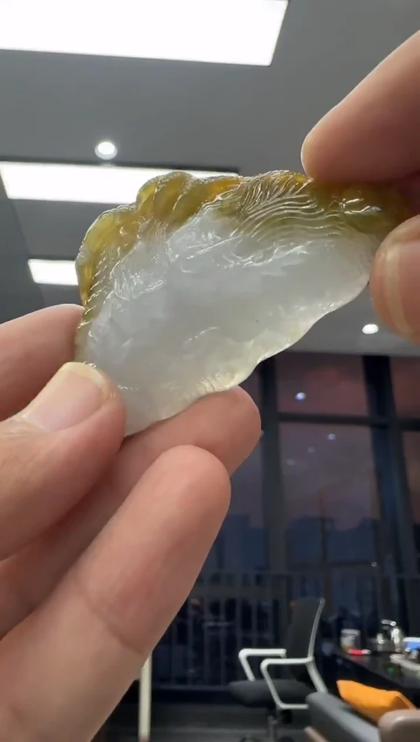 颈饰未镶嵌翡翠天然翡翠A货孤品一件