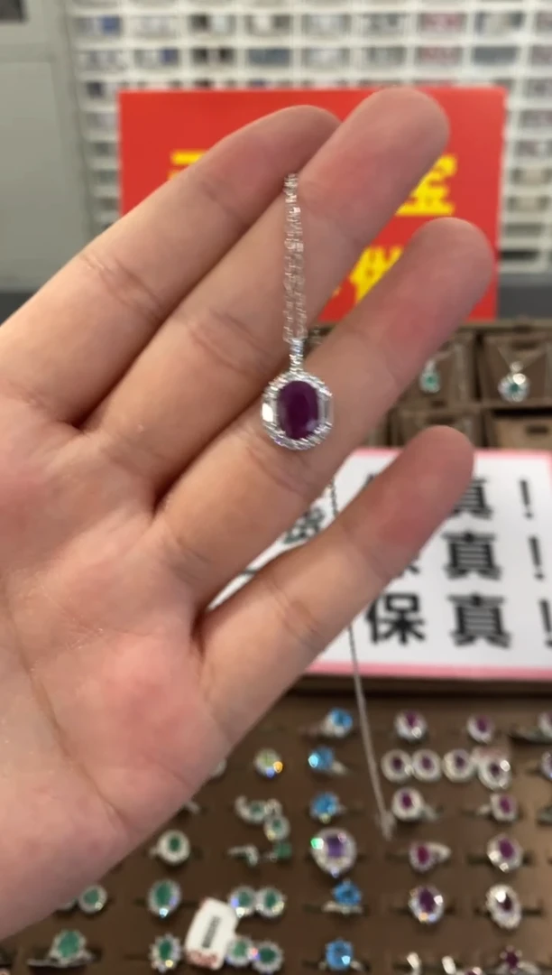 颈饰银S925镶嵌红宝石1