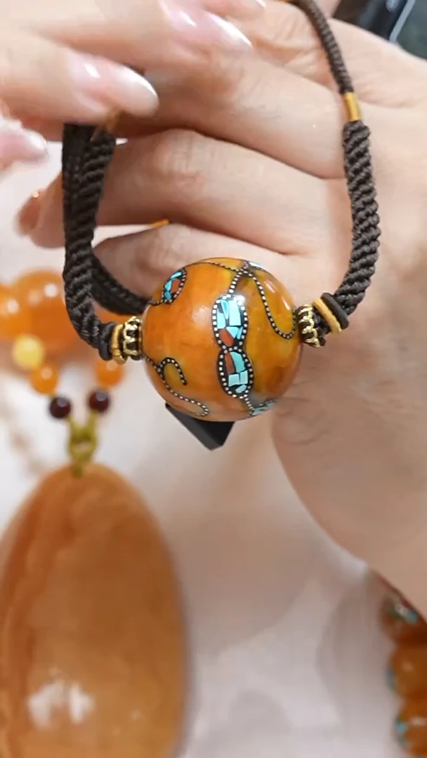 蜜蜡颈饰未镶嵌9672天然蜜蜡珠宝奇石全部保真