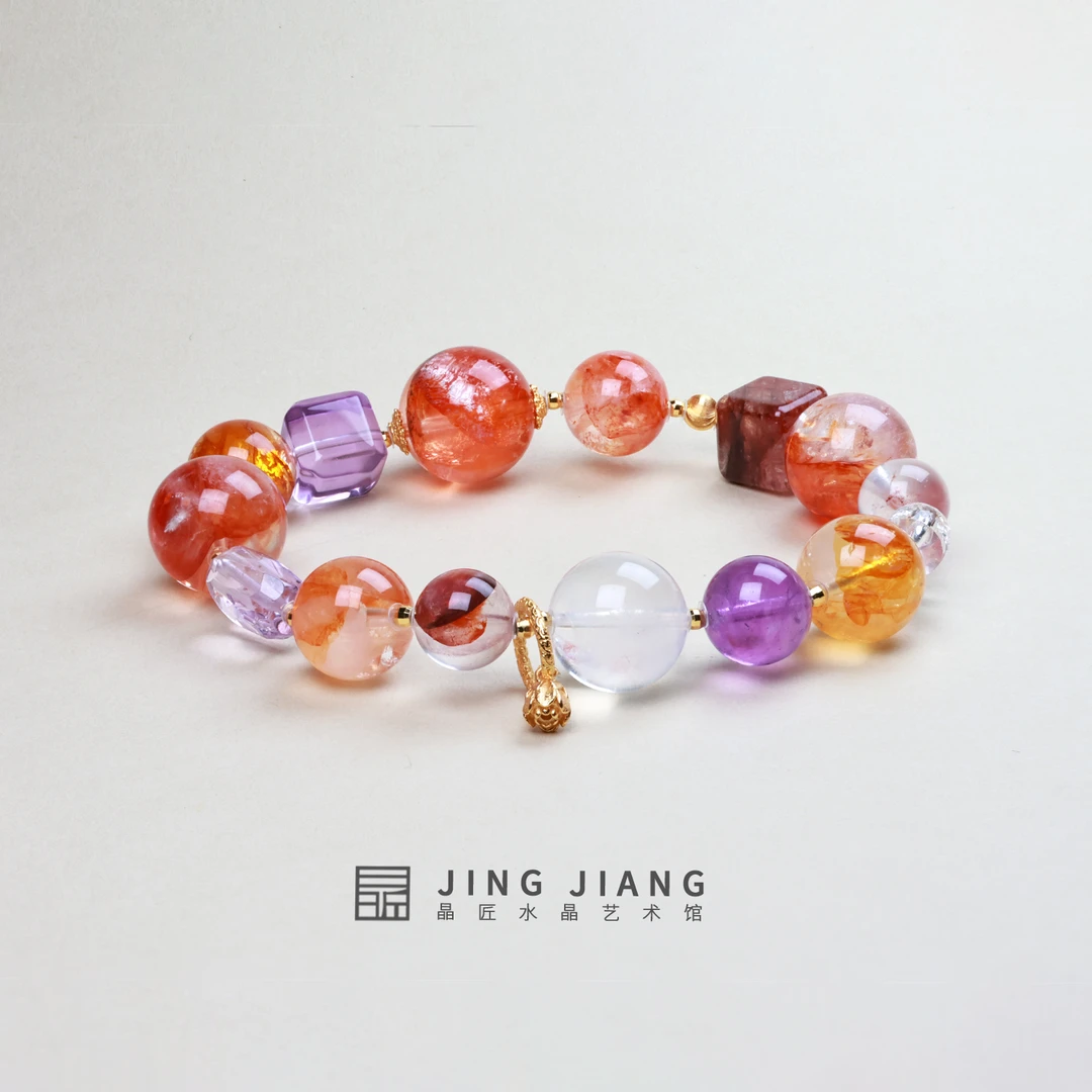 晶匠晶匠红胶花配比手串  多样性发一