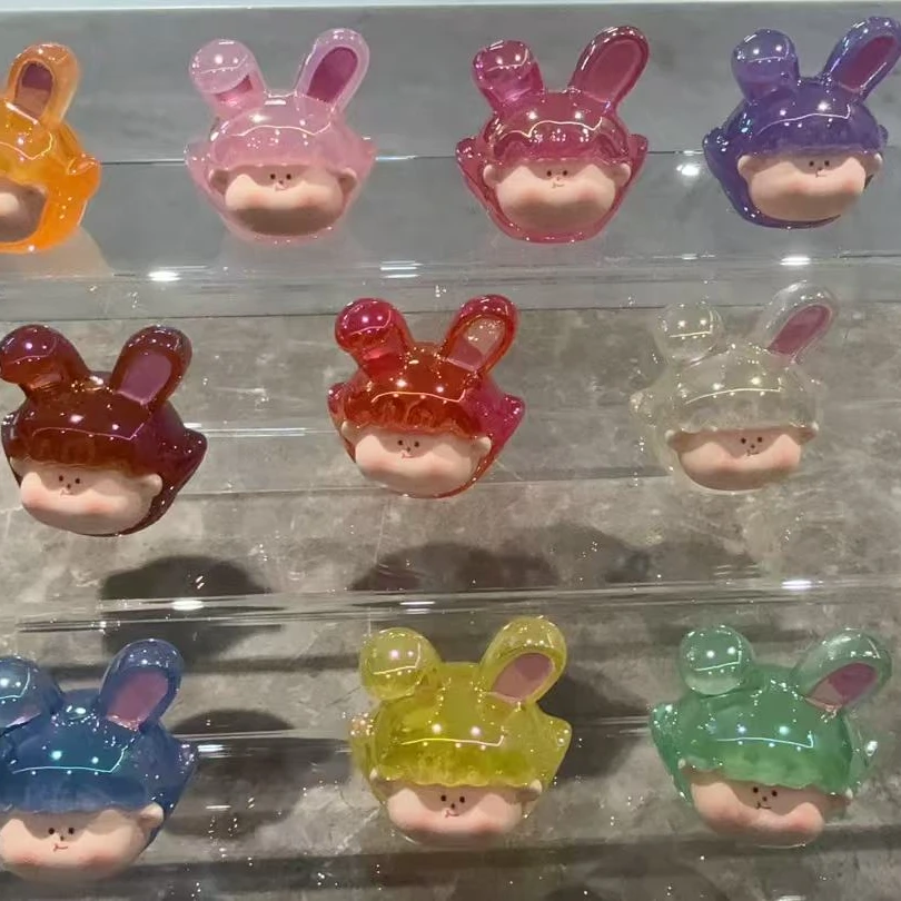 新款渐变米粒儿可爱兔兔头少女心家居摆件