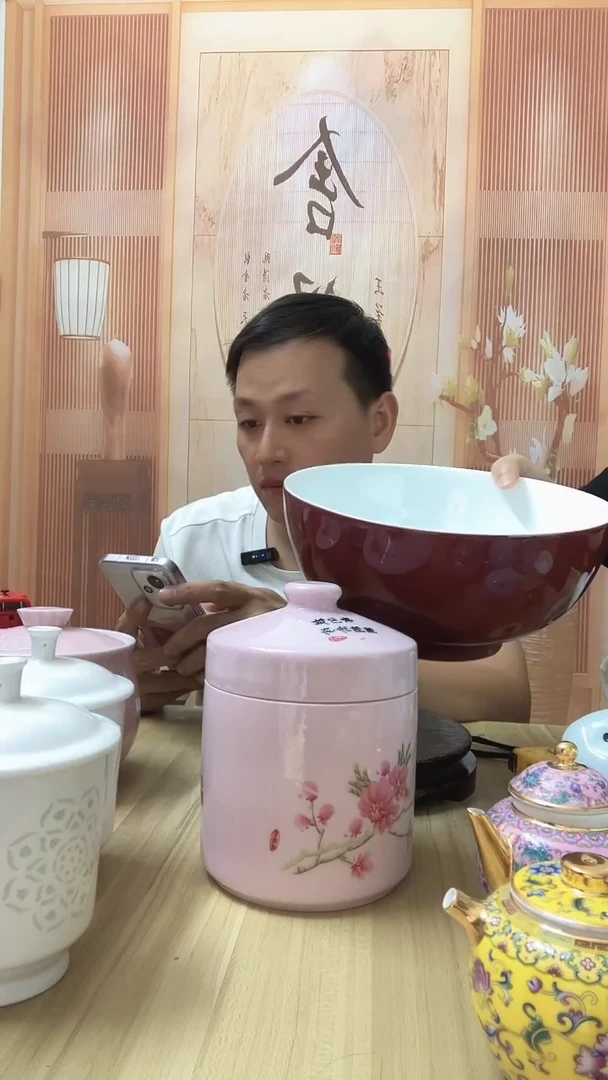 瓷杰*郎红大碗一个