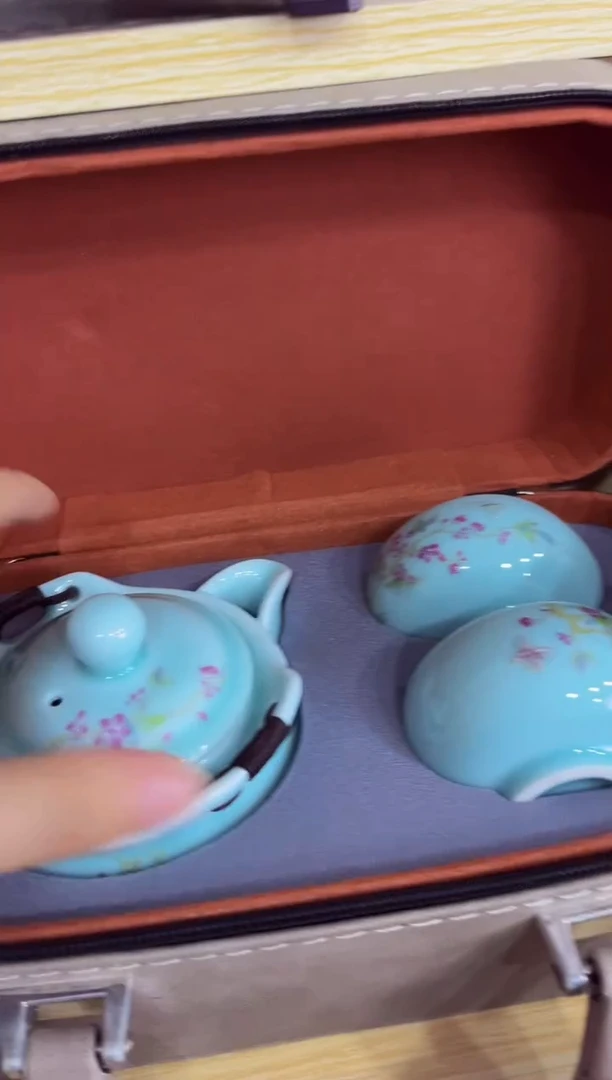 陶瓷茶具摆件旅行套组