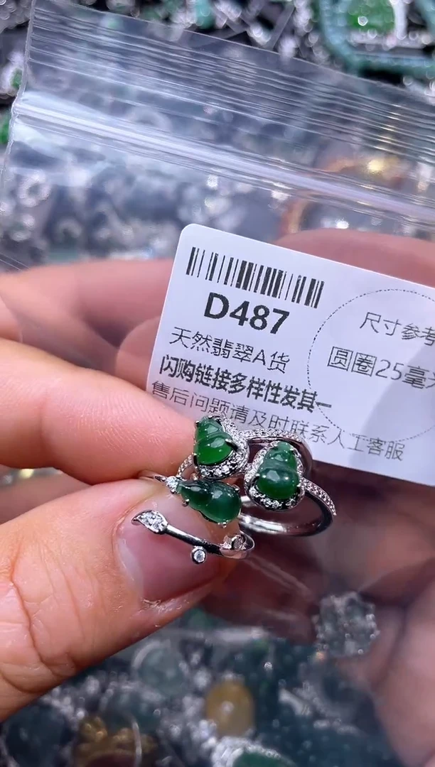 【闪购商品】翡翠颈饰未镶嵌D487戒指 多样性发其一