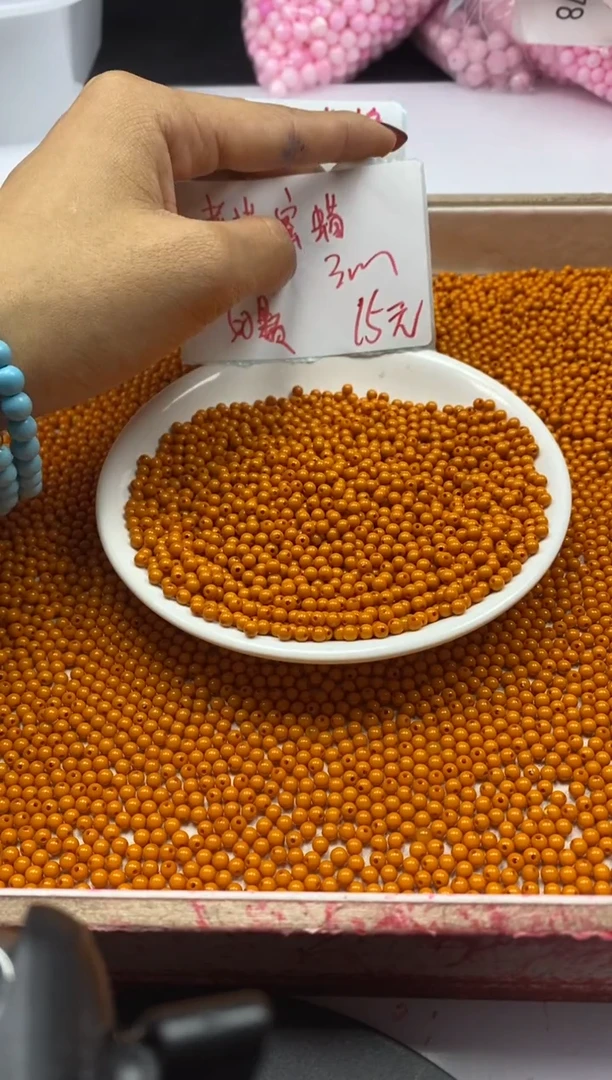 【闪购商品】蜜蜡颈饰未镶嵌w1999老蜡鸡油黄3mm*50颗