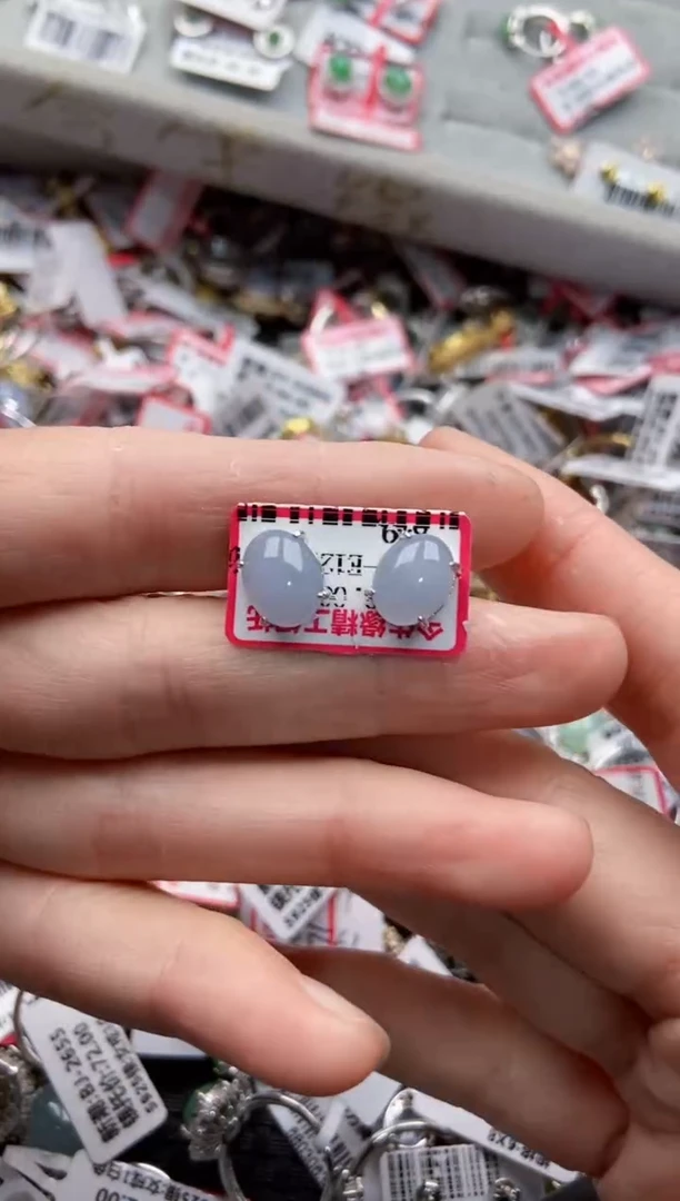 翡翠戒指银S925镶嵌55555---9