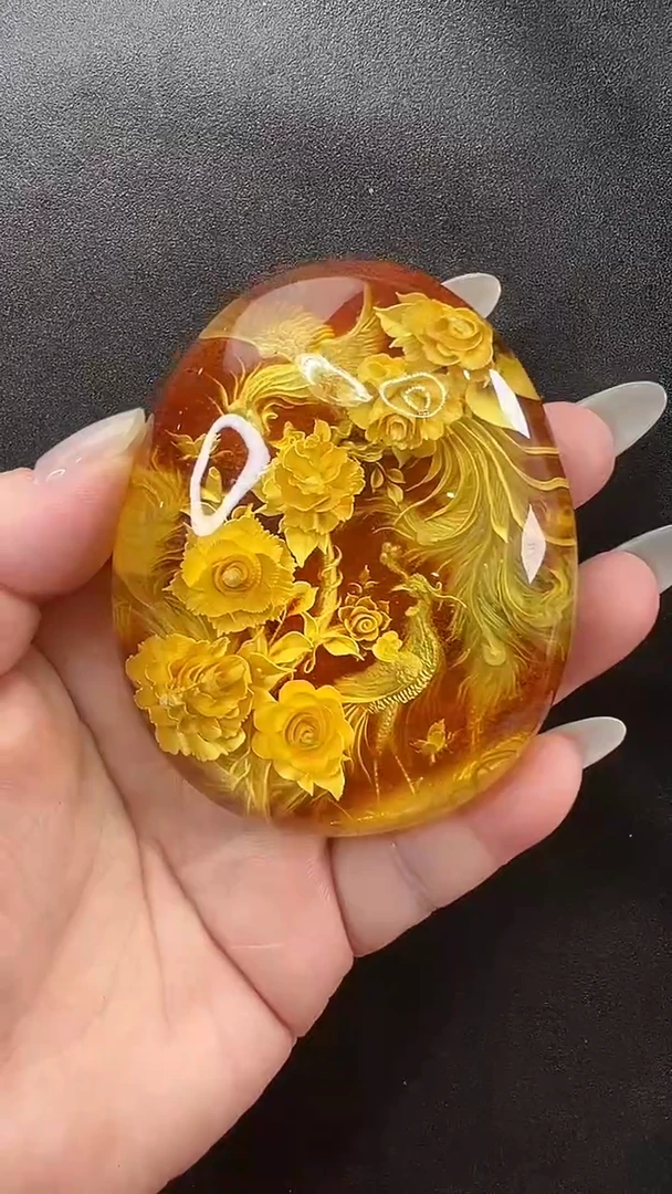 琥珀颈饰未镶嵌吊坠