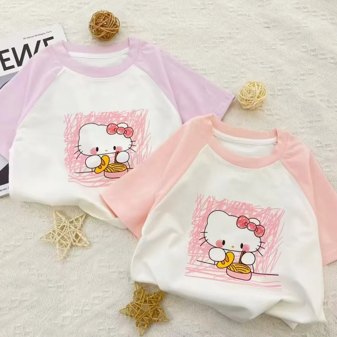 夏季女童短袖小猫咪