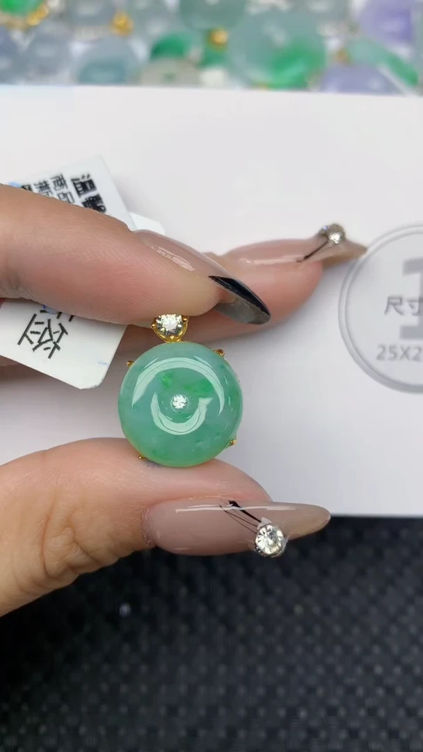 颈饰未镶嵌翡翠天然缅甸翡翠a货百元以上9元证书费自理