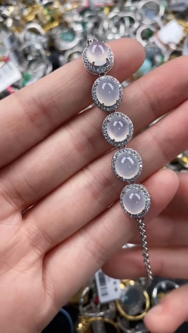 银S925镶嵌戒指翡翠999   6