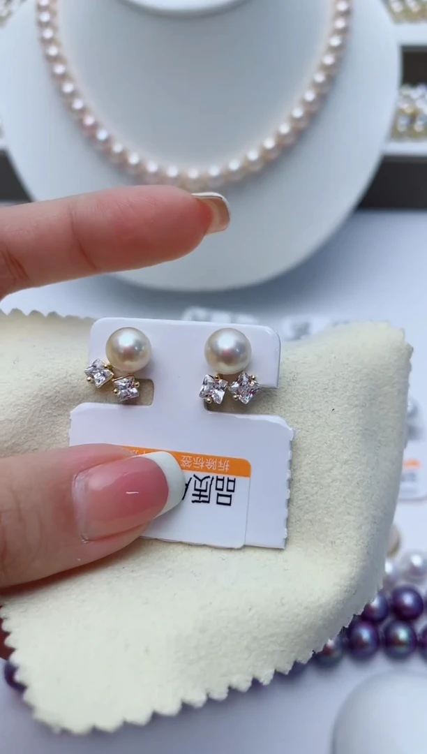 【闪购商品】海水珍珠耳饰银S925镶嵌W72