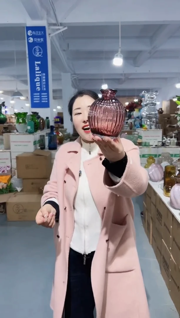 【闪购商品】玻璃花伴你花瓶-微瑕-6CT8