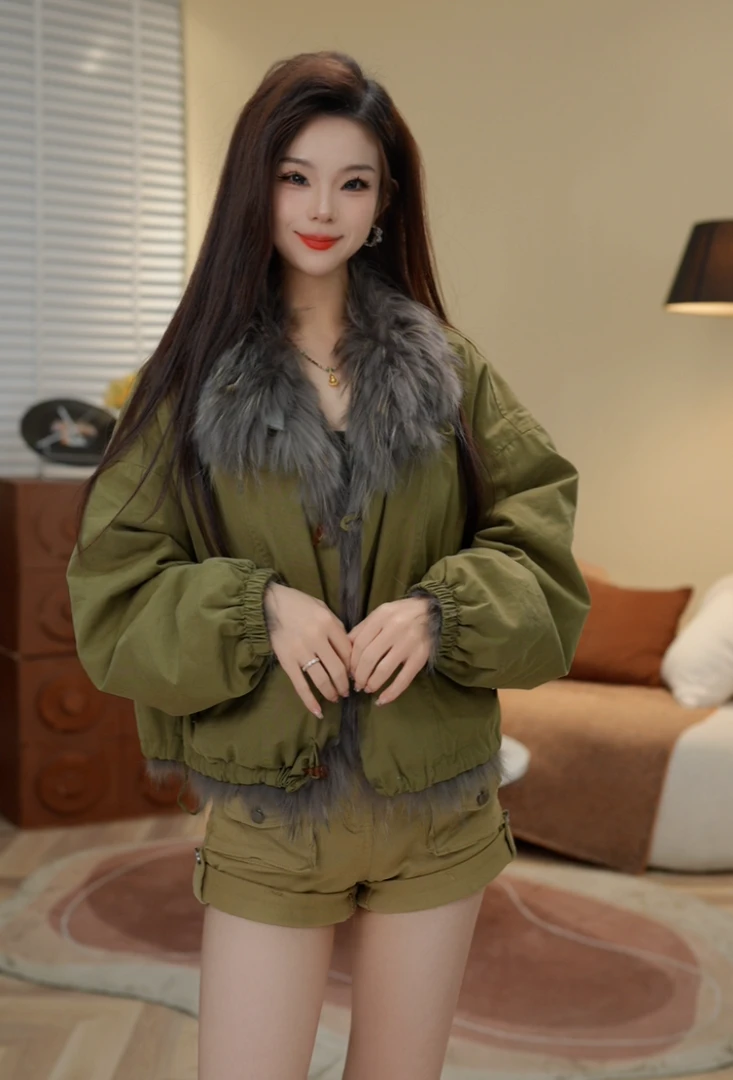 2025外套女秋冬爆款网红毛毛外套洋气122- 珊珊
