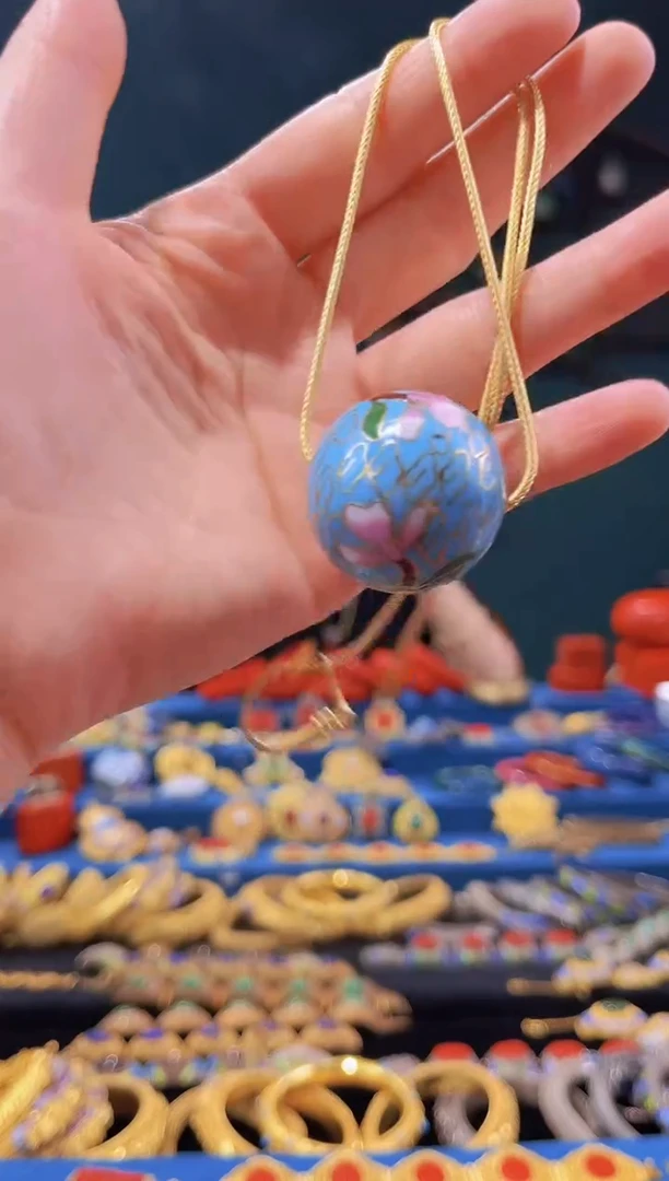 【闪购商品】景泰蓝3.0大珠链子天蓝色