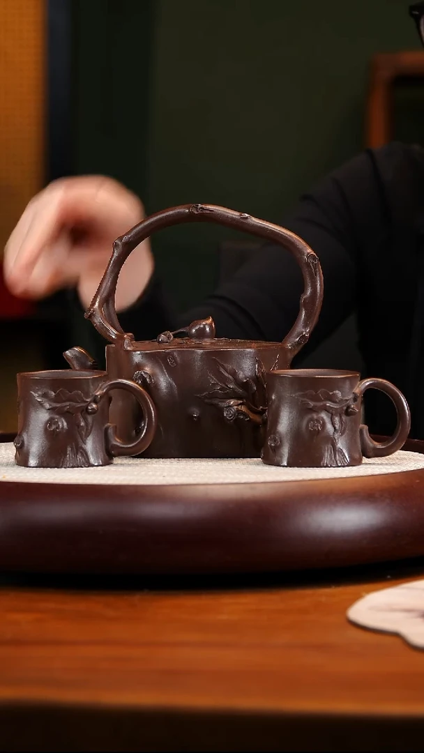 SZH86老紫泥桃桩提梁套组430cc两杯