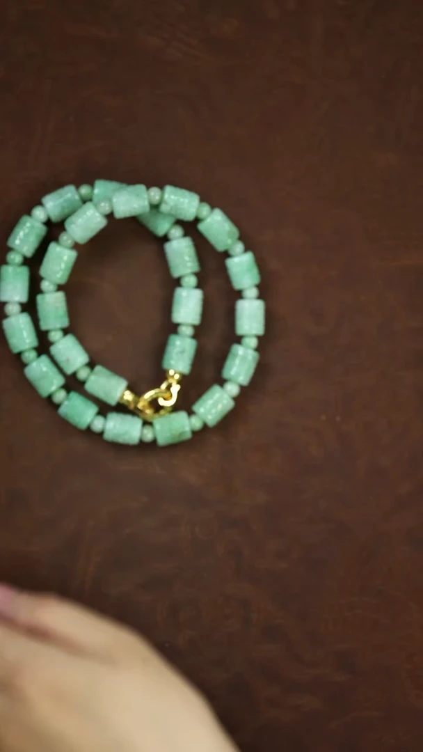 未镶嵌挂件翡翠闪购 桶珠项链