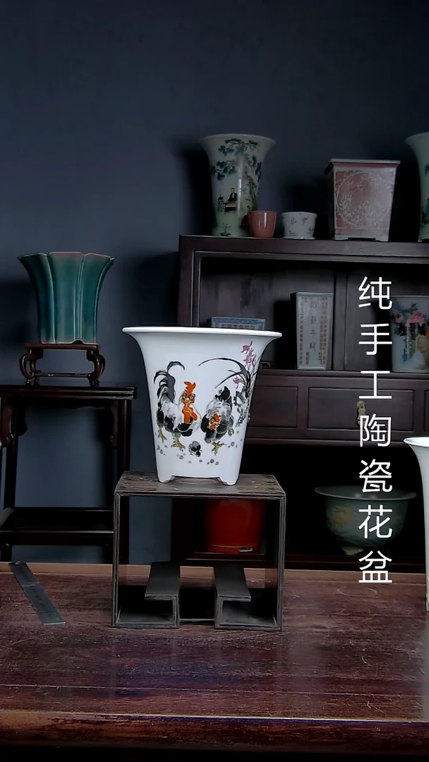 景德镇陶瓷手工花盆