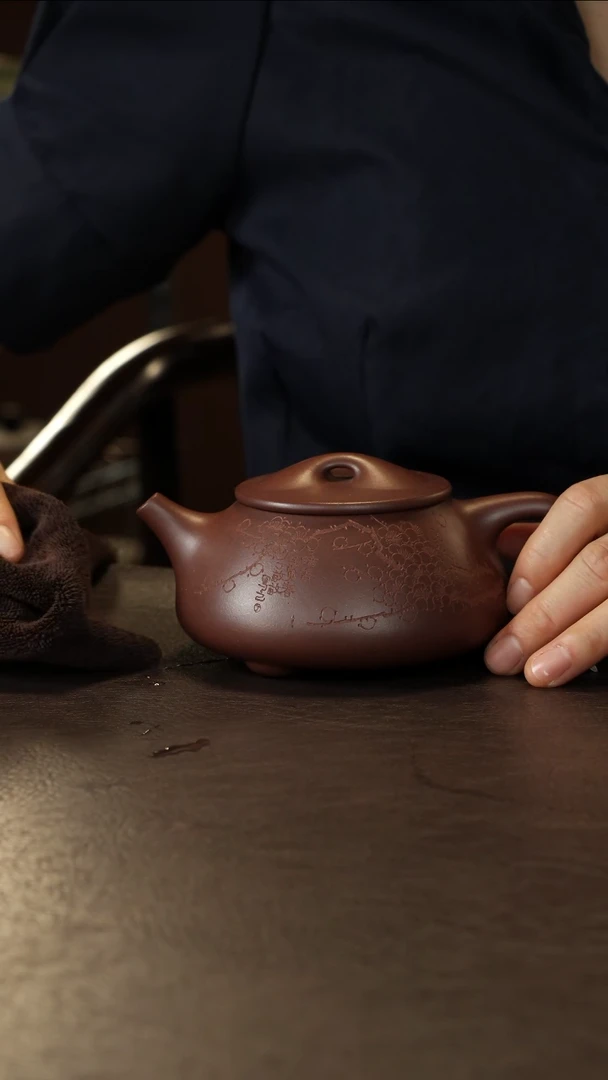 茶壶紫砂马方远底槽清景舟满瓢250cc