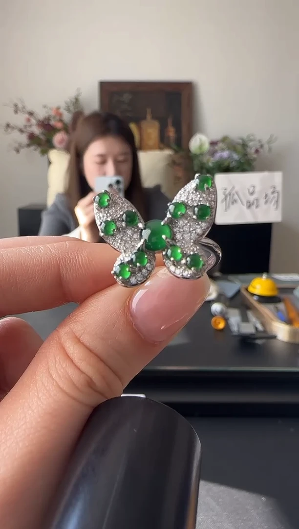 【闪购商品】翡翠戒指银S925镶嵌没有鉴赏期