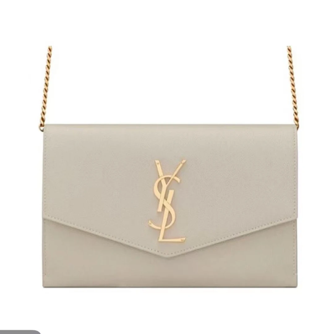 99新 YSL/圣罗兰 【安则专属】白金二合一信封链条包