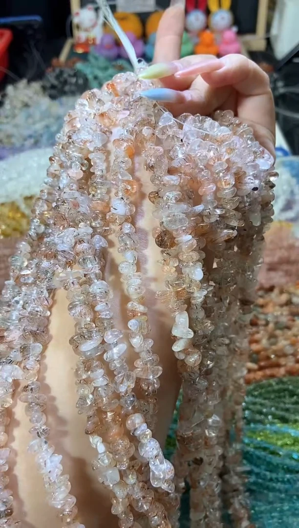 水晶珠宝半成品未镶嵌黑金超七