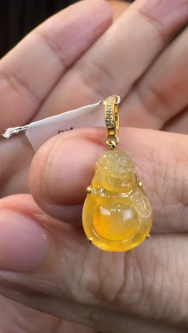 【闪购商品】翡翠吊坠(不含链)18K金镶嵌吊坠