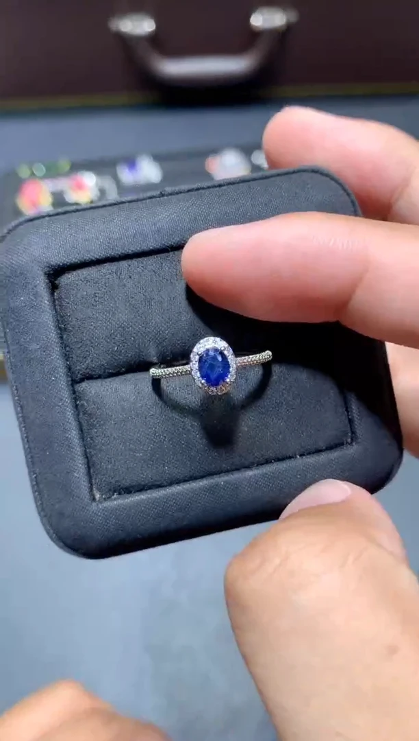 蓝宝石戒指未镶嵌K03
