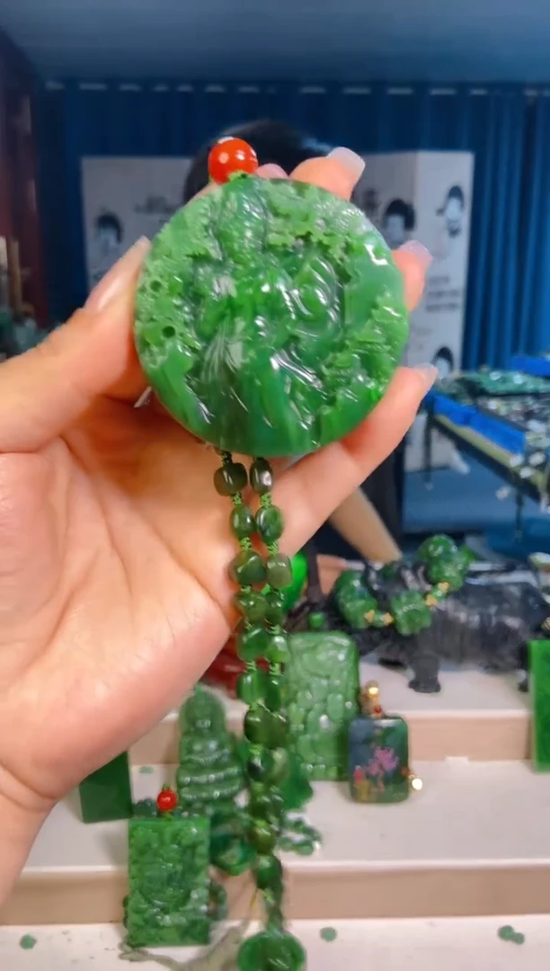 和田玉未镶嵌挂件1