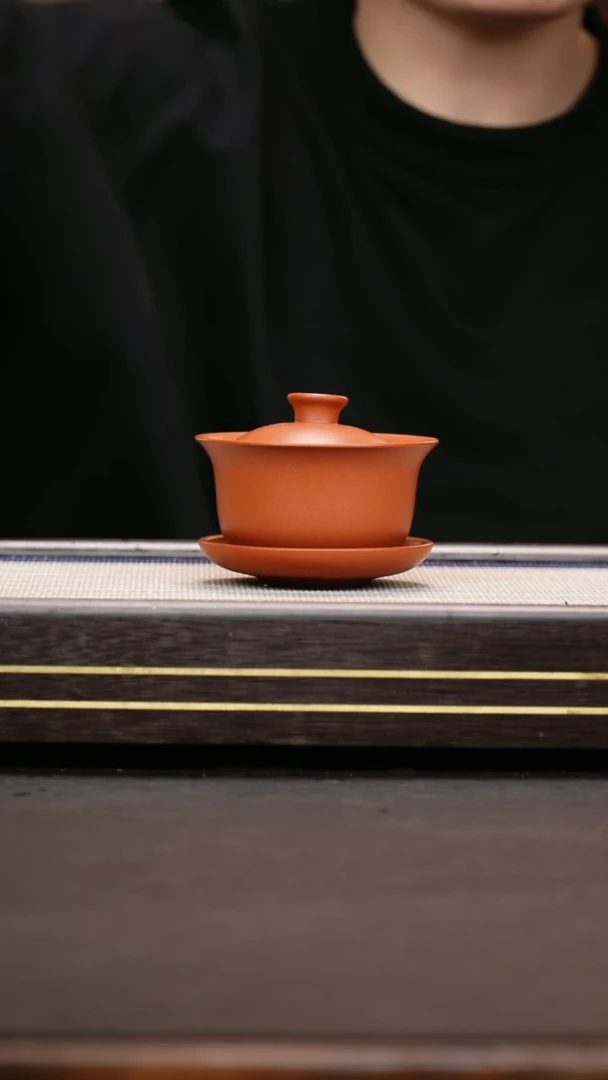 茶壶紫砂小煤窑朱泥  盖碗