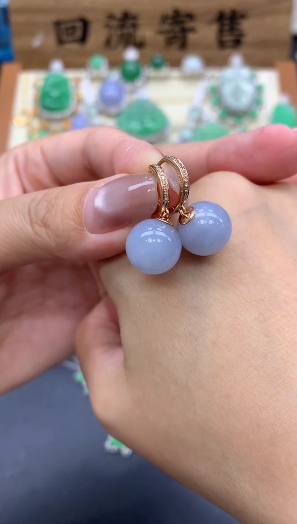 【闪购商品】翡翠耳饰18K金镶嵌330-中国好珍宝