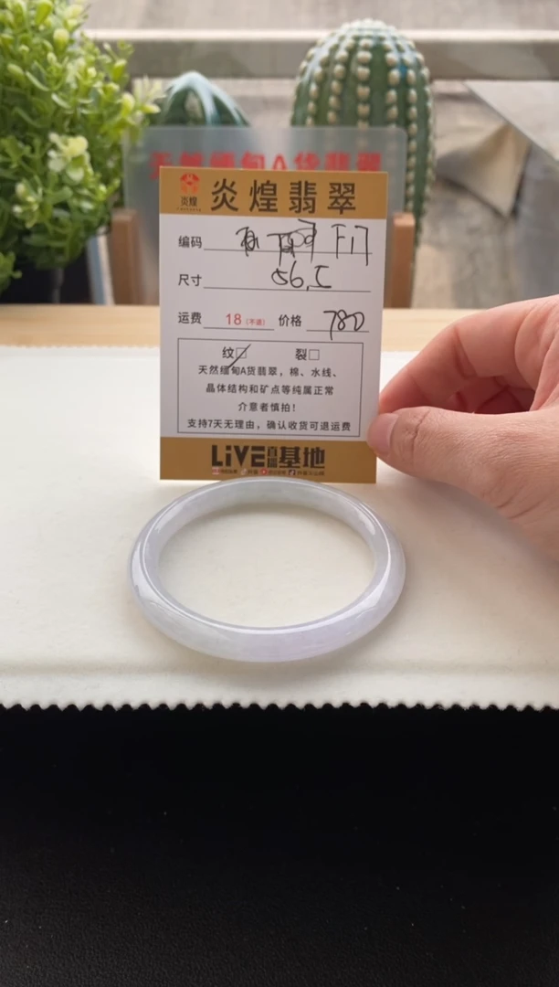 未镶嵌手镯翡翠56.4圈口 编码F17