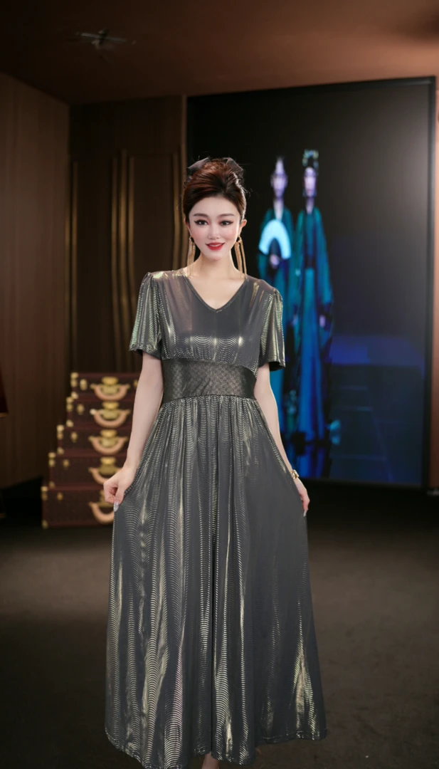 (娴儿)-高贵轻奢优雅设计师连衣裙D29080